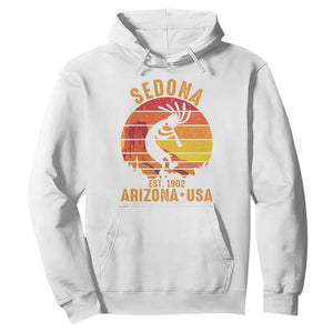 Retro Sedona Arizona Dancing Kokopelli Hoodie Southwest Native Symbol Desert Heritage Established 1902