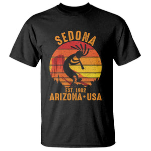 Retro Sedona Arizona Dancing Kokopelli T Shirt Southwest Native Symbol Desert Heritage Established 1902