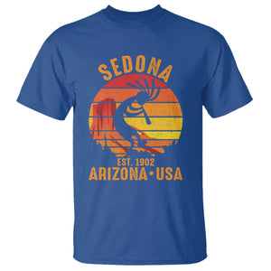Retro Sedona Arizona Dancing Kokopelli T Shirt Southwest Native Symbol Desert Heritage Established 1902