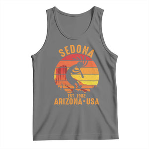 Retro Sedona Arizona Dancing Kokopelli Tank Top Southwest Native Symbol Desert Heritage Established 1902