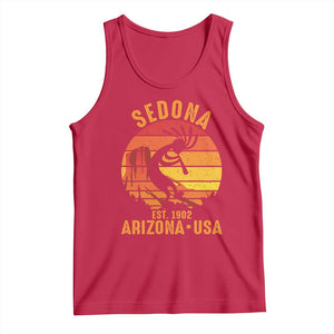 Retro Sedona Arizona Dancing Kokopelli Tank Top Southwest Native Symbol Desert Heritage Established 1902