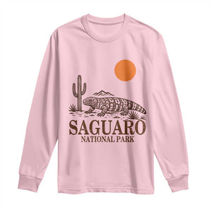 Saguaro National Park Gila Monster Hiking Arizona Long Sleeve Shirt Desert Cactus Sunset Southwest Nature Tucson Souvenir Gift