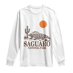 Saguaro National Park Gila Monster Hiking Arizona Long Sleeve Shirt Desert Cactus Sunset Southwest Nature Tucson Souvenir Gift