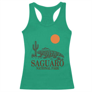 Saguaro National Park Gila Monster Hiking Arizona Racerback Tank Top Desert Cactus Sunset Southwest Nature Tucson Souvenir Gift