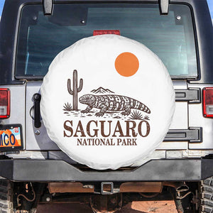 Saguaro National Park Gila Monster Hiking Arizona Spare Tire Cover Desert Cactus Sunset Southwest Nature Tucson Souvenir Gift TS14 No hole White Print Your Wear
