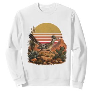 Retro Arizona Roadrunner Desert Sunset Sweatshirt Southwest Bird Wildlife Nature Lover