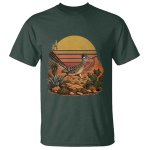 Retro Arizona Roadrunner Desert Sunset T Shirt Southwest Bird Wildlife Nature Lover