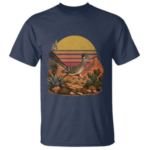 Retro Arizona Roadrunner Desert Sunset T Shirt Southwest Bird Wildlife Nature Lover