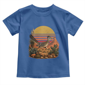 Retro Arizona Roadrunner Desert Sunset Toddler T Shirt Southwest Bird Wildlife Nature Lover