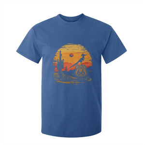Route Highway 66 Roadrunner Desert Sunset Arizona T Shirt For Kid Cactus Landscape Texas Nevada Southwest Bird Lover