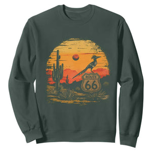Route Highway 66 Roadrunner Desert Sunset Arizona Sweatshirt Cactus Landscape Texas Nevada Southwest Bird Lover