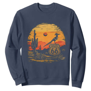 Route Highway 66 Roadrunner Desert Sunset Arizona Sweatshirt Cactus Landscape Texas Nevada Southwest Bird Lover
