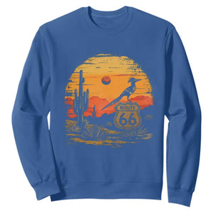 Route Highway 66 Roadrunner Desert Sunset Arizona Sweatshirt Cactus Landscape Texas Nevada Southwest Bird Lover