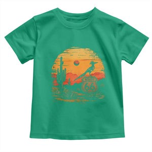 Route Highway 66 Roadrunner Desert Sunset Arizona Toddler T Shirt Cactus Landscape Texas Nevada Southwest Bird Lover