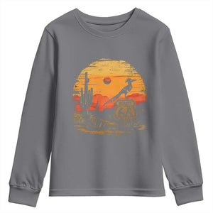 Route Highway 66 Roadrunner Desert Sunset Arizona Youth Sweatshirt Cactus Landscape Texas Nevada Southwest Bird Lover