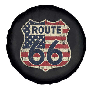 Route US 66 American Flag Americana Road Trip Spare Tire Cover TS14 Print Your Wear