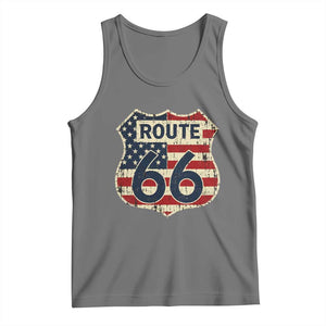 Route US 66 American Flag Americana Road Trip Tank Top