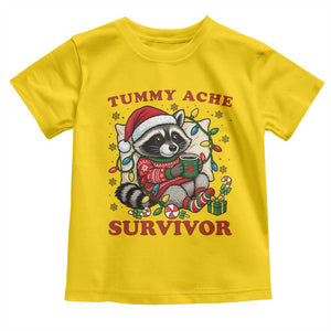Funny Racoon Christmas Meme Toddler T Shirt Tummy Ache Survivor TS14 Daisy Print Your Wear