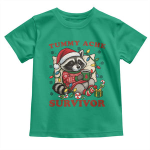 Funny Racoon Christmas Meme Toddler T Shirt Tummy Ache Survivor TS14 Irish Green Print Your Wear