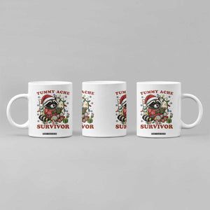 Funny Racoon Christmas Meme Coffee Mug Tummy Ache Survivor TS14 Print Your Wear