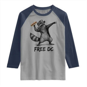 The Sandwich Guy Free DC Raglan Shirt Funny Racoon Meme TS14 Sport Gray Navy Print Your Wear