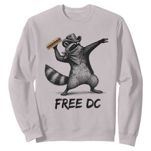 The Sandwich Guy Free DC Sweatshirt Funny Racoon Meme TS14 Ice Gray Print Your Wear