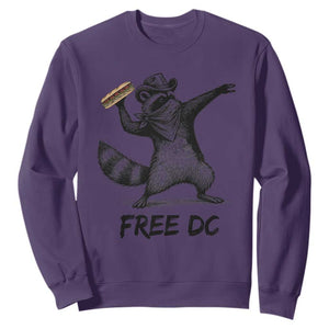 The Sandwich Guy Free DC Sweatshirt Funny Racoon Meme TS14 Purple Print Your Wear