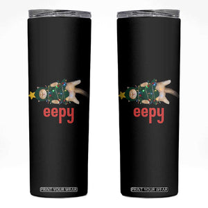 Cat Christmas Meme Skinny Tumbler Eepy Kitten Silly Sleepy TS14 Black Print Your Wear