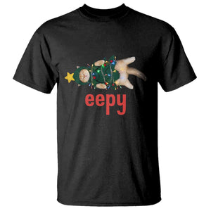 Cat Christmas Meme T Shirt Eepy Kitten Silly Sleepy TS14 Black Print Your Wear