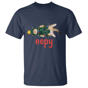 Cat Christmas Meme T Shirt Eepy Kitten Silly Sleepy TS14 Navy Print Your Wear