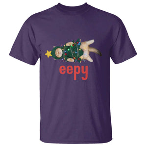 Cat Christmas Meme T Shirt Eepy Kitten Silly Sleepy TS14 Purple Print Your Wear