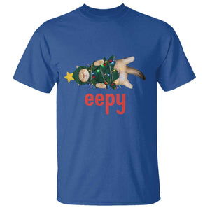 Cat Christmas Meme T Shirt Eepy Kitten Silly Sleepy TS14 Royal Blue Print Your Wear