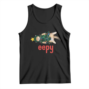 Cat Christmas Meme Tank Top Eepy Kitten Silly Sleepy TS14 Black Print Your Wear