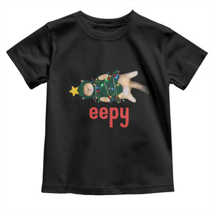 Cat Christmas Meme Toddler T Shirt Eepy Kitten Silly Sleepy TS14 Black Print Your Wear
