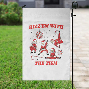 Funny Santa Christmas Garden Flag Rizz Em With The Tism TS14 Print Your Wear