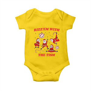 Funny Santa Christmas Baby Onesie Rizz Em With The Tism TS14 Daisy Print Your Wear