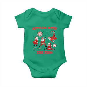 Funny Santa Christmas Baby Onesie Rizz Em With The Tism TS14 Irish Green Print Your Wear