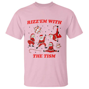 Funny Santa Christmas T Shirt Rizz Em With The Tism TS14 Light Pink Print Your Wear