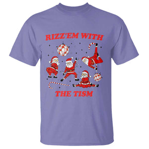 Funny Santa Christmas T Shirt Rizz Em With The Tism TS14 Violet Print Your Wear