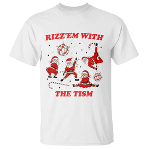 Funny Santa Christmas T Shirt Rizz Em With The Tism TS14 White Print Your Wear