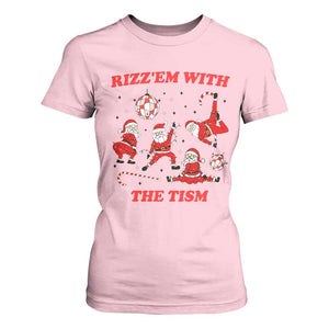 Funny Santa Christmas T Shirt For Women Rizz Em With The Tism TS14 Light Pink Print Your Wear