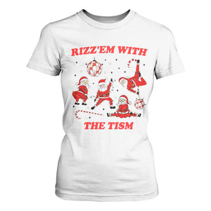 Funny Santa Christmas T Shirt For Women Rizz Em With The Tism TS14 White Print Your Wear