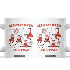 Funny Santa Christmas Coffee Mug Rizz Em With The Tism TS14 White Print Your Wear