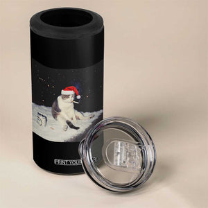Funny Smoking Cat Christmas Meme 4 in 1 Can Cooler Tumbler TS14 Print Your Wear