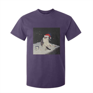 Funny Smoking Cat Christmas Meme T Shirt For Kid TS14 Purple Print Your Wear