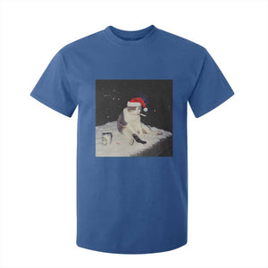 Funny Smoking Cat Christmas Meme T Shirt For Kid TS14 Royal Blue Print Your Wear