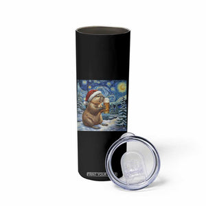Otter Beer Christmas Skinny Tumbler Starry Night Van Gogh TS14 Print Your Wear