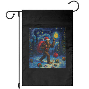 Bigfoot Christmas Garden Flag Starry Night Van Gogh TS14 Black Print Your Wear
