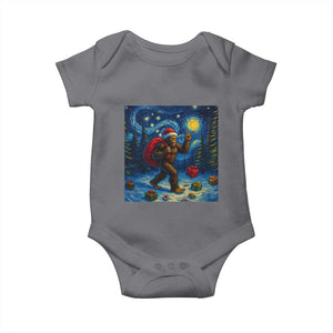 Bigfoot Christmas Baby Onesie Starry Night Van Gogh TS14 Charcoal Print Your Wear