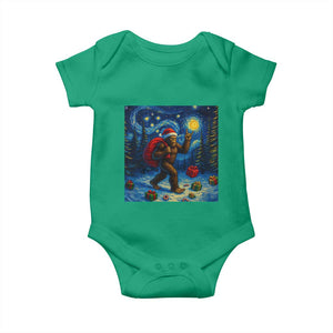 Bigfoot Christmas Baby Onesie Starry Night Van Gogh TS14 Irish Green Print Your Wear